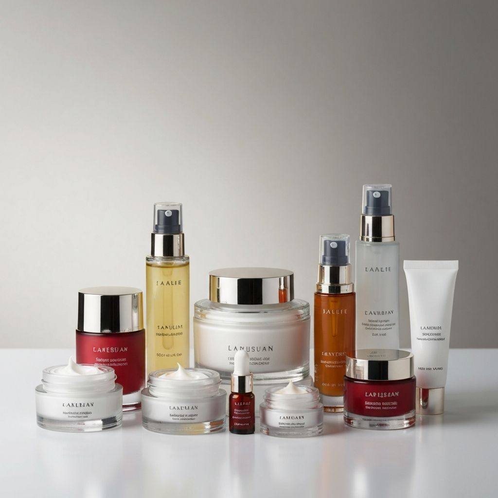 Collezione di prodotti per la pelle
